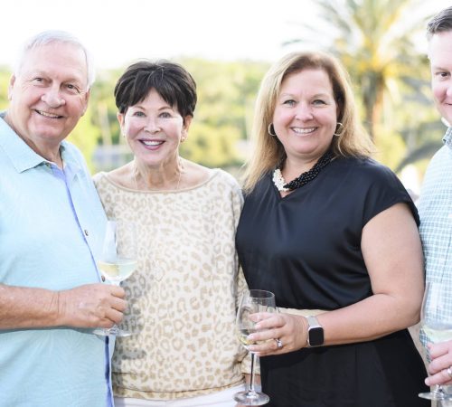 Happy group on the patio